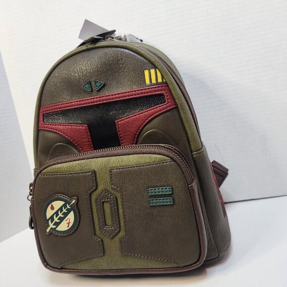 Disney Loungefly Mini Backpack - Star Wars Boba Fett Cosplay Mini Backpack NEW! - Picture 3 of 12